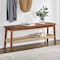 Alaterre Furniture Calais Bench, Warm Chestnut ANCA0370 - alternate 1